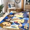 K-on! Group Pose Themed Anti-Slip Rugs - Polyester Home Decor, Suitable for Bedrooms, Living Rooms, Doorways, Studios, and Decorations