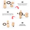 3D Wooden Interlocking Ring Puzzle IQ Challenge Brain Toy High Quality Solid Wood Perfect Classroom Prize for Elementary School Students