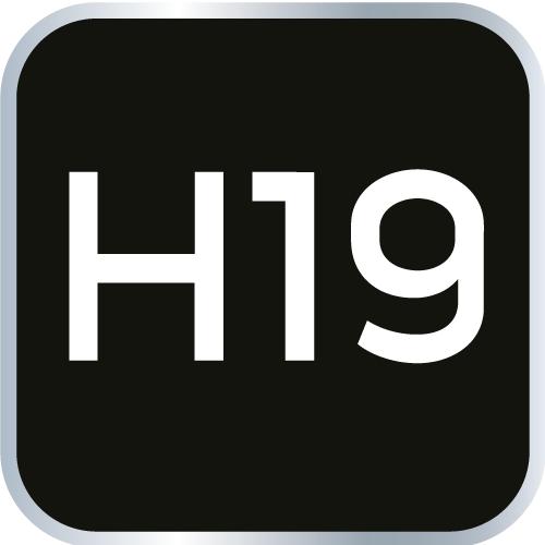 Hexagonal bit on socket 1/2", H19 x 55 mm