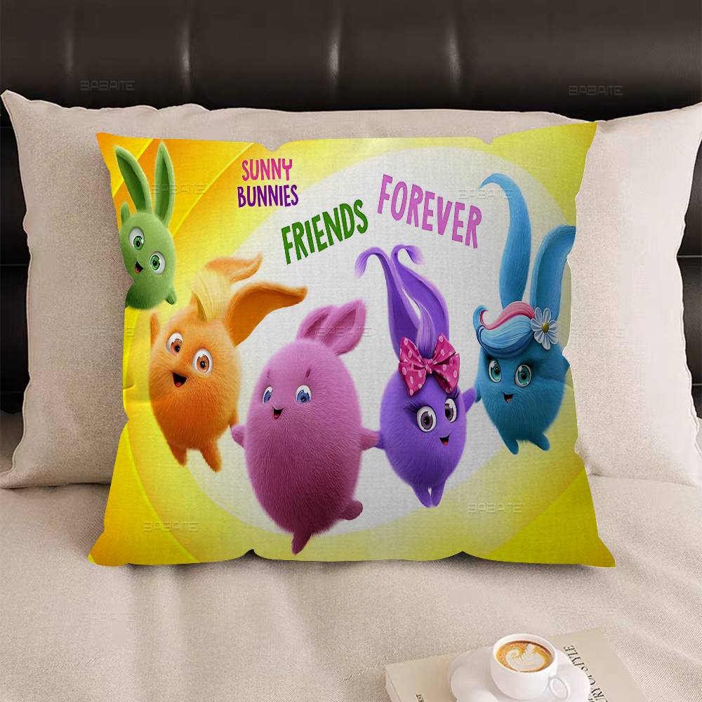 

Sunny-Bunnies Maple Design Cushion Cover Happy Autumn Harvest Decor Holiday Decorati Pillow Cover 18x18Inch