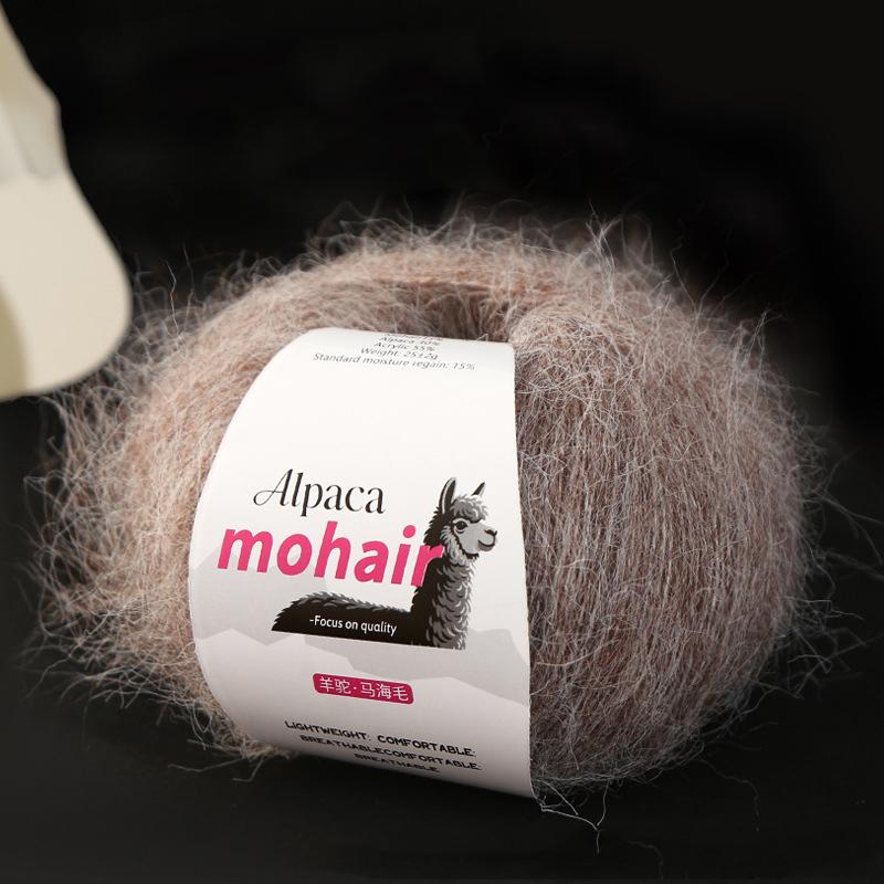 

25 г Мохер Прочный Моток Теплый Длинный Волос Мягкий Вязание Пушистый Альпака Роскошная Пряжа Уютный