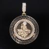 European and American New Rotatable St. Jude Alloy Pendant, Alloy Diamond-encrusted Personalized Hip-hop Style Necklace Jewelry