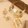 Stylish Jewelry Summer Set With Gold Finish Pendant Earrings Bracelets And Necklaces All For