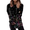 Spring And Autumn Fashion Casual Loose Tops Leopard Printed Long-sleeved T-shirt Female Clothing