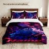 SUKUNA Personalized Custom Name 3‑Piece Bedding Set Soft Duvet Cover Set For Bedroom Home Decor