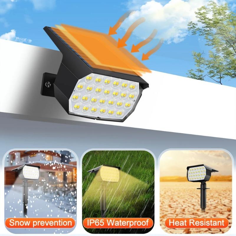 Waterproof Solar Garden Lights 23 LEDs Dual-Purpose Spotlights Outdoor Landscape Lights IP65 Dimmable 8pack Pathway Patio Yard