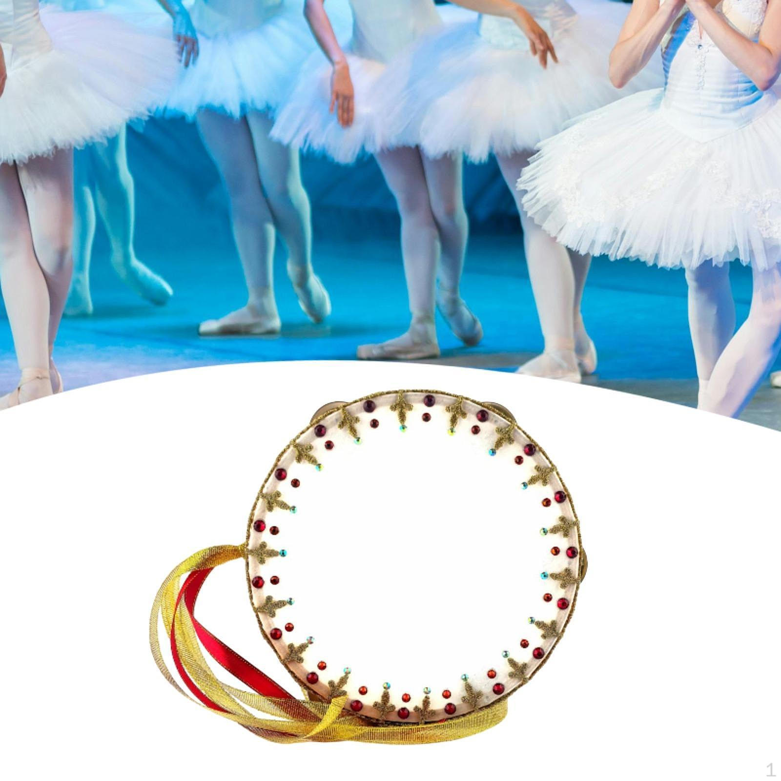 

Балетный танец бубен реквизит музыкальный инструмент красный аксессуар перкуссия для рук 7 inch