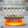 Cordless Electric Lunch Box,8000mAh Self-heating Food Warmer with Power Bank & Smart Timer, 60W Fast Heating Leak-proof Heated Lunch Box