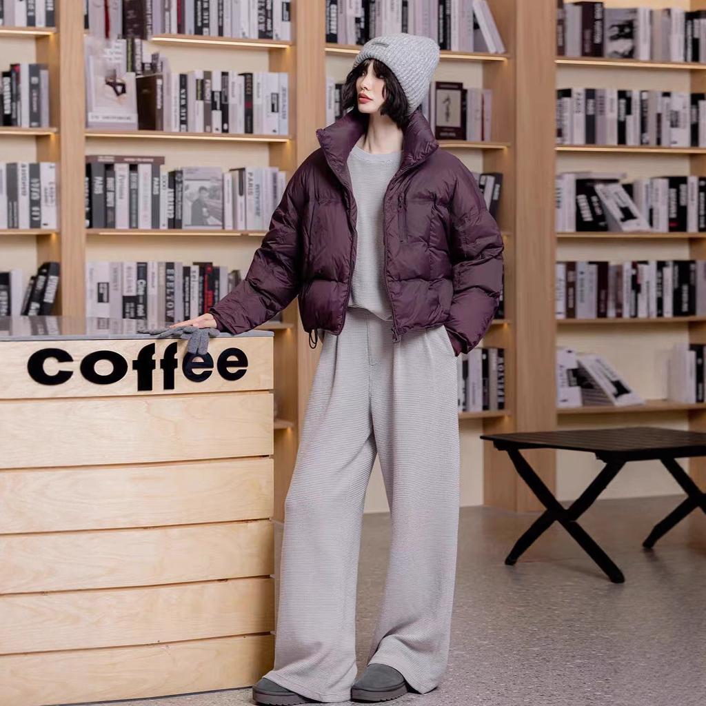 Short bread down jacket women's winter new high-end foreign style small thickened warm white goose down jacket