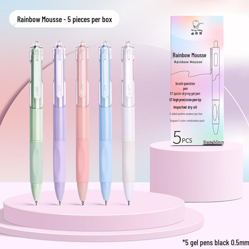 High-Quality Quick-Dry Student Push-Button Pen for Note-Taking & Signing