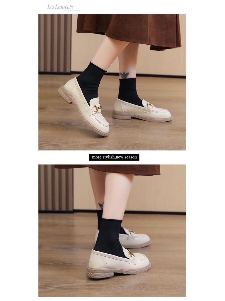 2025 Frühling Damen Leder Loafers: Weiche Sohle, vielseitige Ballerinas für Büro oder Freizeit