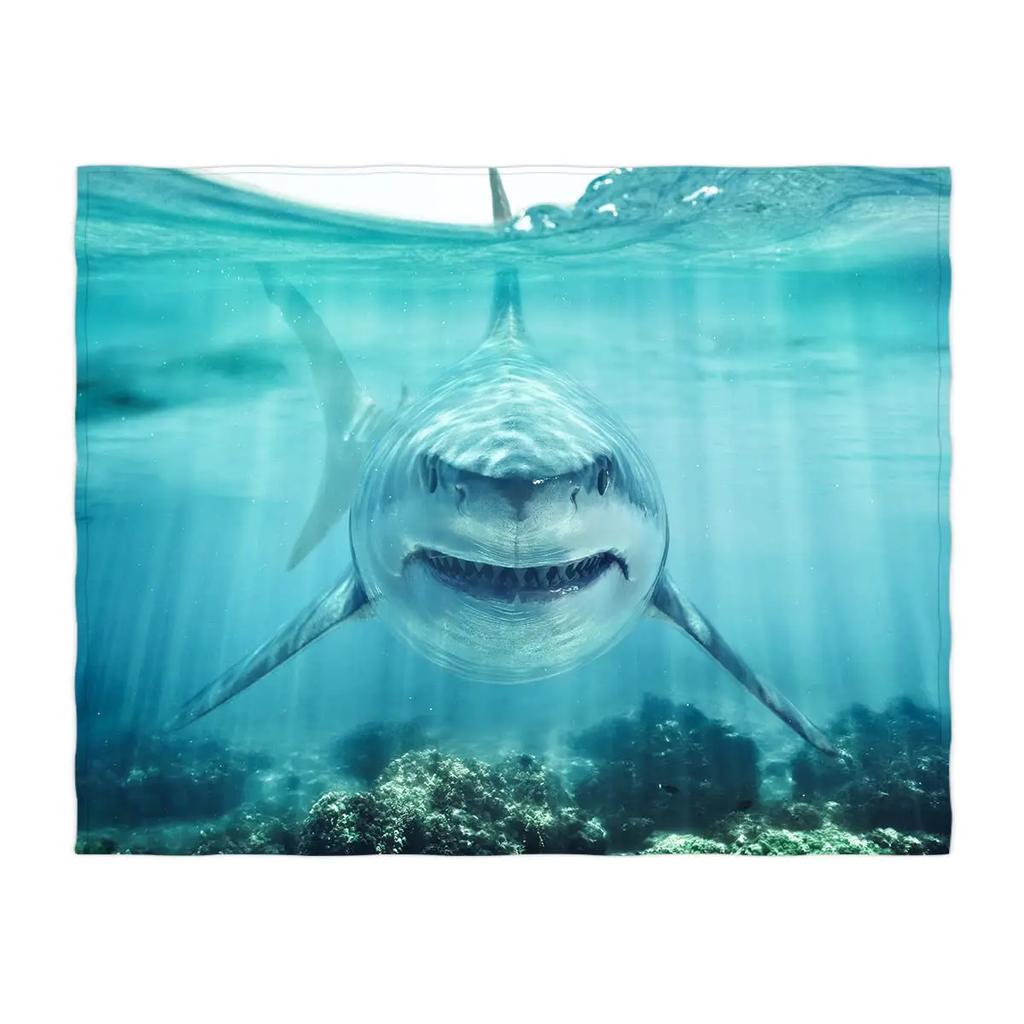 Blanket Shark Blankets Fleece Throw Blanket Ultra Soft Flannel Bed Blanket Warm Fuzzy Plush Blanket 50"X40"