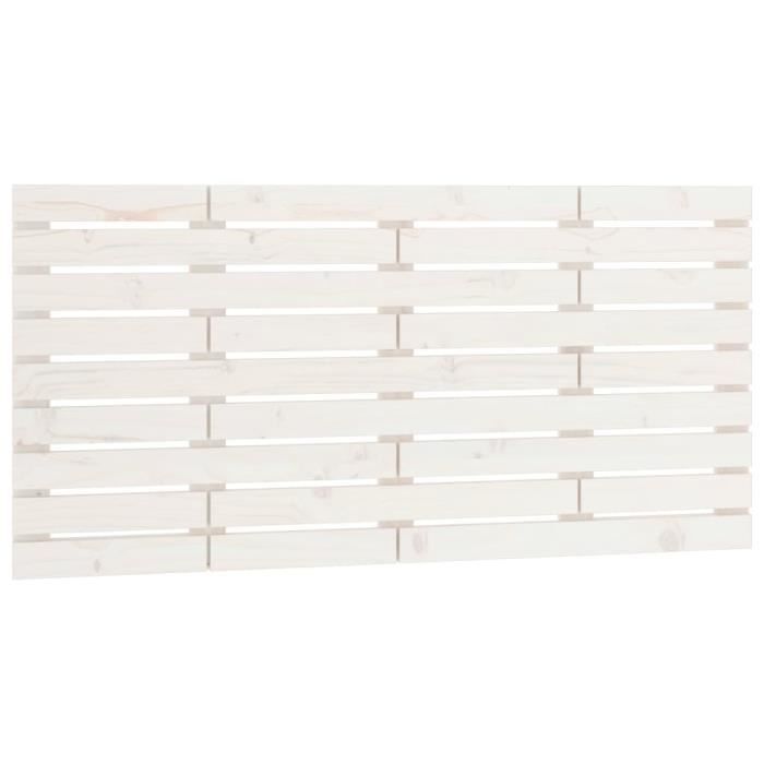 VidaXL Wall-mounted Headboard White 146x3x63 Cm Solid Pine Wood 824734