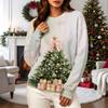 Women's Casual Christmas Print Long Sleeve Neck Sweatshirt