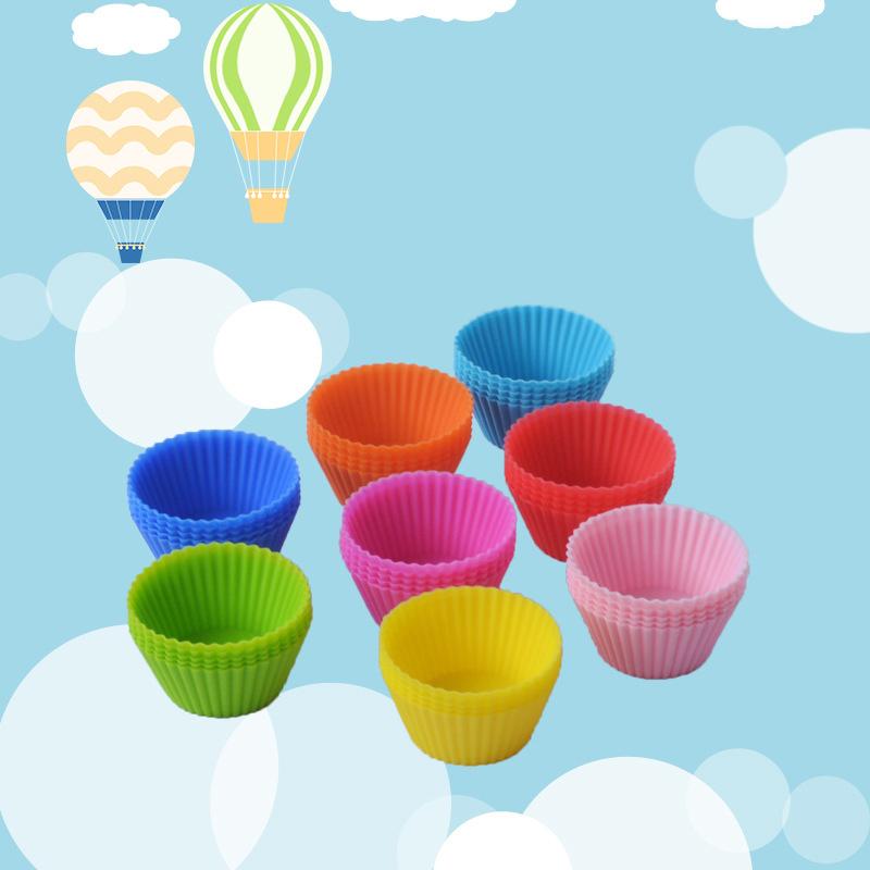 4Pcs Silicone Cake Cup Liner Baking Cup Mold Muffin Round Cakecup Cake Tool