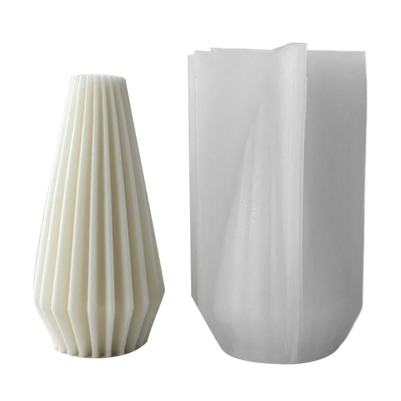 Unique and Elegant DIY Striped Mold Geometric Shape Candle Mold Convenient Silicone Mold for Striped Candle Crafting