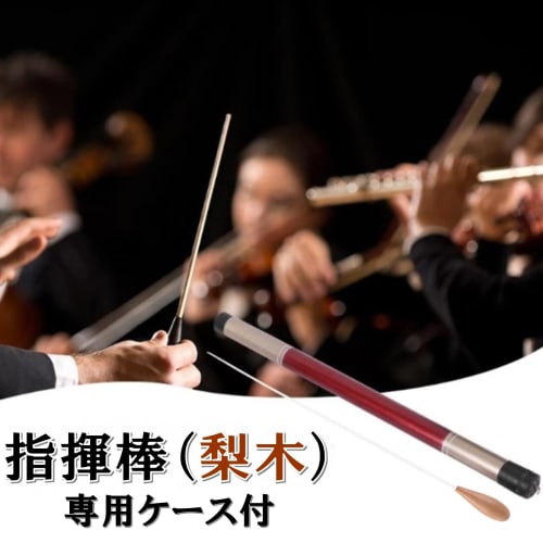 Leiasnow Conductor's Baton Case, Baton Holder, Stick Case, Storage Case (Pear Wood, Case Included)