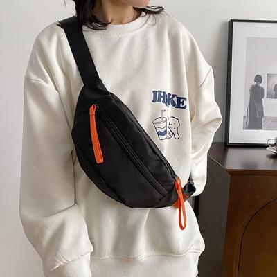 Bolso cruzado, bolso de pecho Simple y versátil, marca de moda ins, bolso pequeño para cuerpo, riñonera para correr deportiva ligera japonesa informal