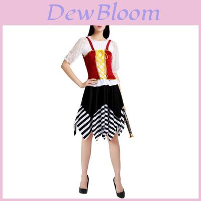 Elegant Caribbean Pirate Dress For Women Ideal For Halloween Cosplay Parties And Themed Events