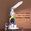 1 LED Desk Lamp with Fan, 3-Speed Dimming, USB Powered, No Batteries, Durable PVC, Eye Night Light, Portable Fan, for Students, Electronic