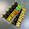Gold WANTED Motorcycle Sticker for Motorcycle Fuel Tank Tailbox Fairing Car Trunk Scooters Waterproof Universal Vinyl Decals