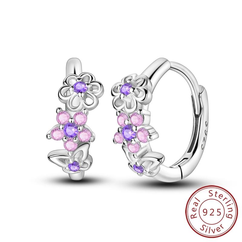 Hoop Earring New 925 Silver Earring Women Drop Earring For Wedding Engagement Birthday Party Fashion Jewelry Gift