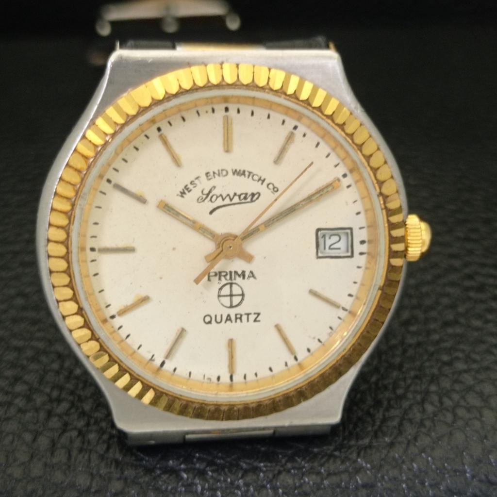 VINTAGE WEST END WATCH CO QUARTZ SWISS WOMENS CREAM COLOR DIAL WATCH A700338-5
