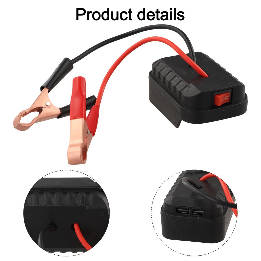 12V Power Supply Dual USB Charger Jump Starter Adapter
