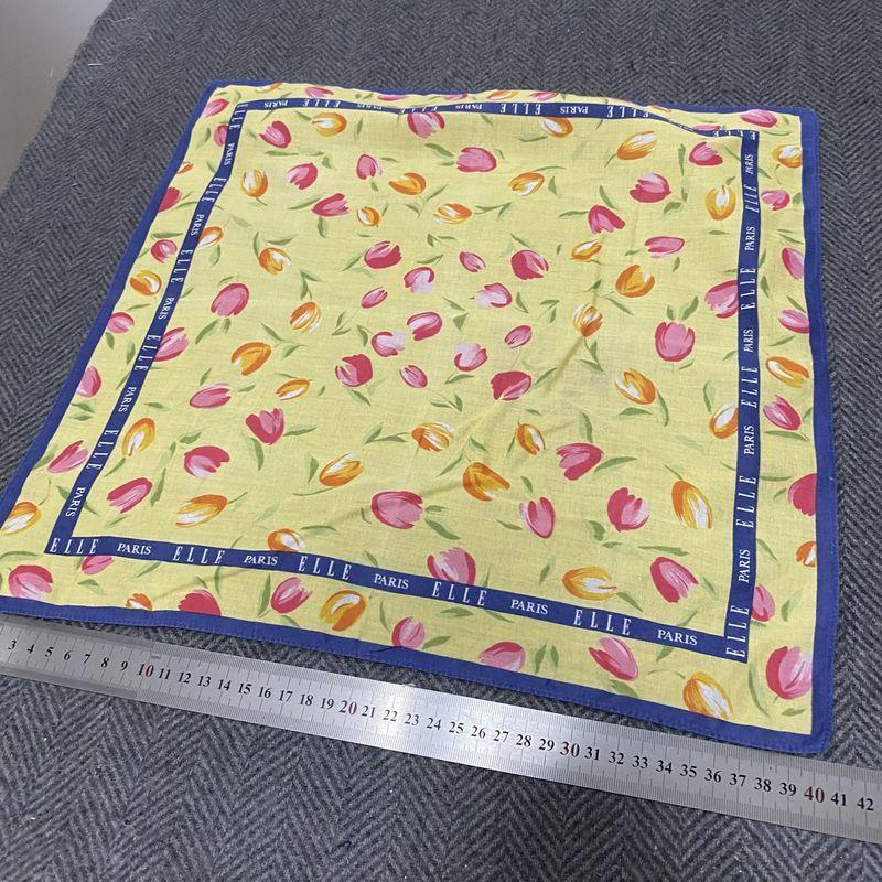 

Japanese Style Original Middle Ancient Vintage Square Scarf Pure Cotton Sweat-Absorbent Handkerchief Fashion Retro Art Floral Print Scarf Headscarf 6098