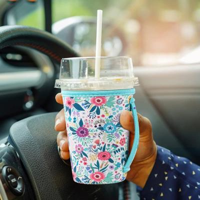 3Pcs Reusable Iced Coffee Sleeves Heat Resistant Fits 16-32 Oz Cups Stretchable Cup Sleeves for  And Cold Drinks
