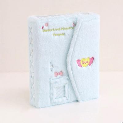 Songheung 6-hole Photo Album Binder Album A5 40 Sheets 4-cell Double-sided Photo Album Diary, Blue, 1 Piece