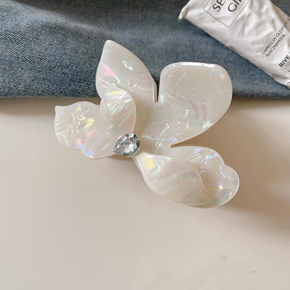 

Ацетат Уксусная Кислота Заколка для Волос Корейский Стиль Цветок Зажим-Краб для Волос Мода Французский Зажим-Акула Женский белый