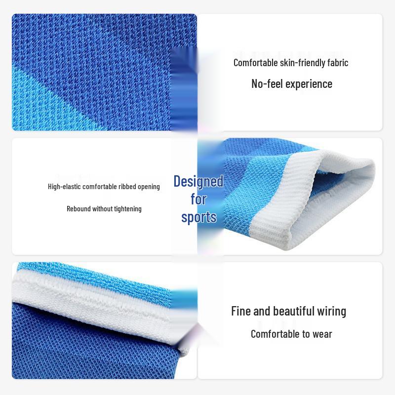 Colorful Cotton Terry Wristband: Sweat-Absorbent, Anti-Sprain Support for Sports