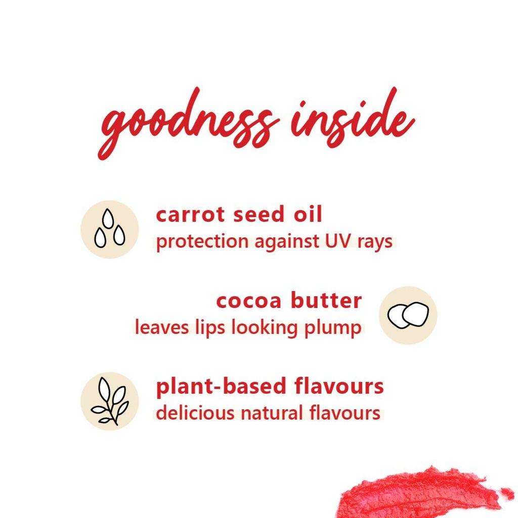 Plum Candy Melts Vegan Lip Balm Red Velvet Love 12g Intense Moisturization Natural UV Protection