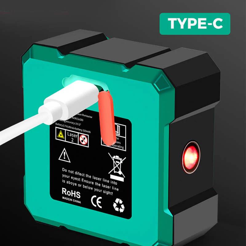 Magnetic Digital Angle Finder with Electronic Laser Gauge Protractor Inclinometer Level Magnets Level Ruler Angle Slope 0-90°