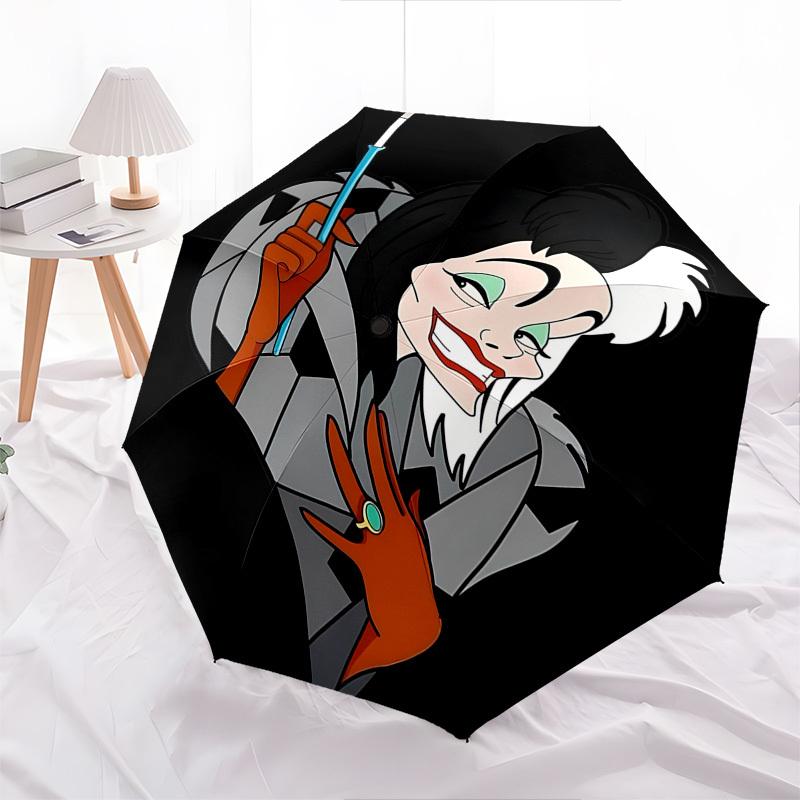 Witch, Sorcerer Themed Automatic Opening and Closing Umbrella, Brightly Colored 8-rib Portable Umbrella, Suitable for Men and Women, A Perfect Gift Fo