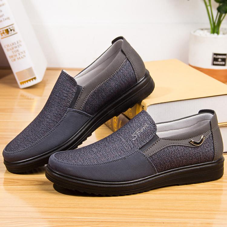 Canvas Skor Herr Klassiska Loafers Herr Casual Skor Andningsbara Promenad Flats Herrskor Sneakers Plus Storlek