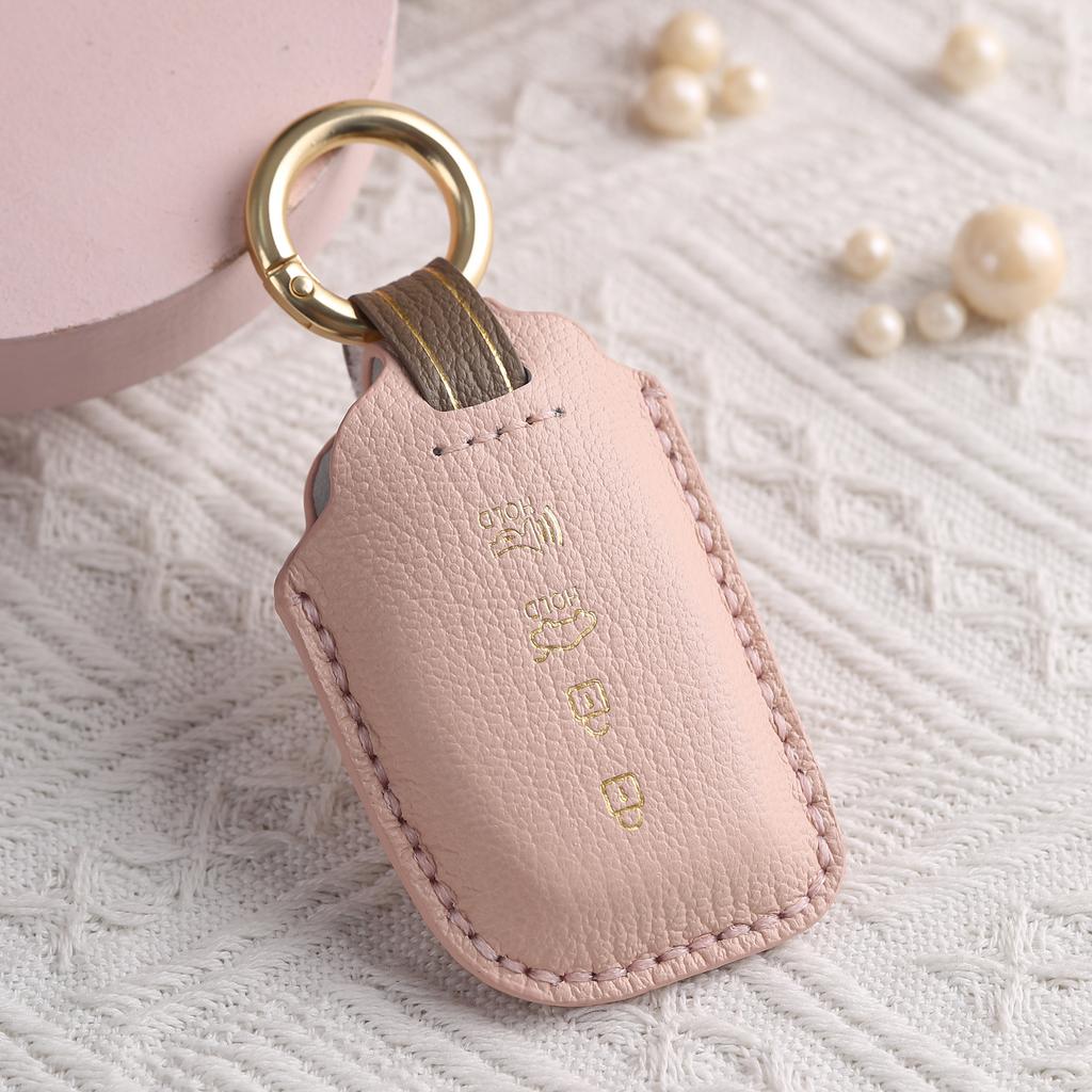 Customized Key Bag Is Suitable for Beijing Hyundai Ix35 Key Set, Langdong Sonata Kia K2 Handmade Leather Shell Buckle.