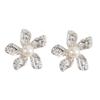Metal lava flower earrings, light luxury, high-end design, fashionable and versatile earrings