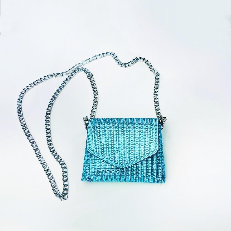 2024 Rhinestone Chain Mini Shoulder Crossbody Bag - Trendy Handheld Party Bag for Women