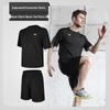 Men's Casual Running Sports Suit with Shorts and Short-Sleeve Top - Ideal for Fitness, Yoga, and Training.
