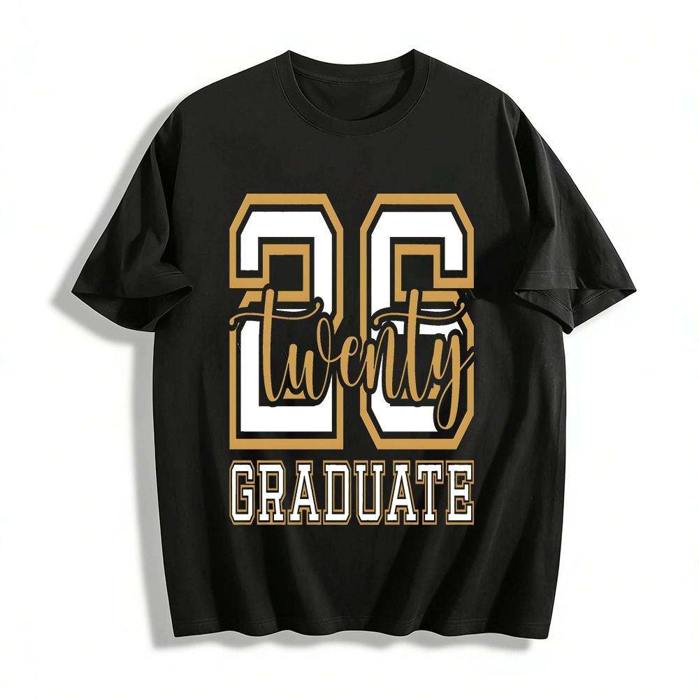 

Class of 2026 Graduate Varsity Style Printed Casual Top Pure cotton T-shirt XXS