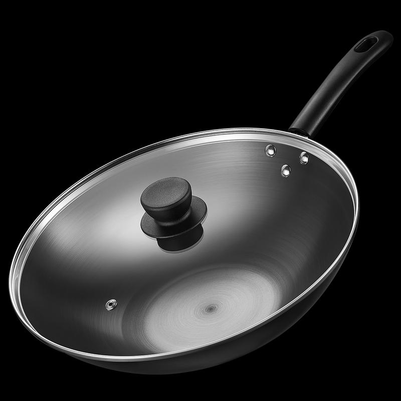 Midea Fine Iron Wok with Lid