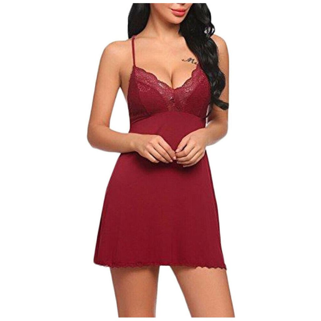 Women's Fashion Sexy Lace Erotic Lingerie Pajamas Nightgown