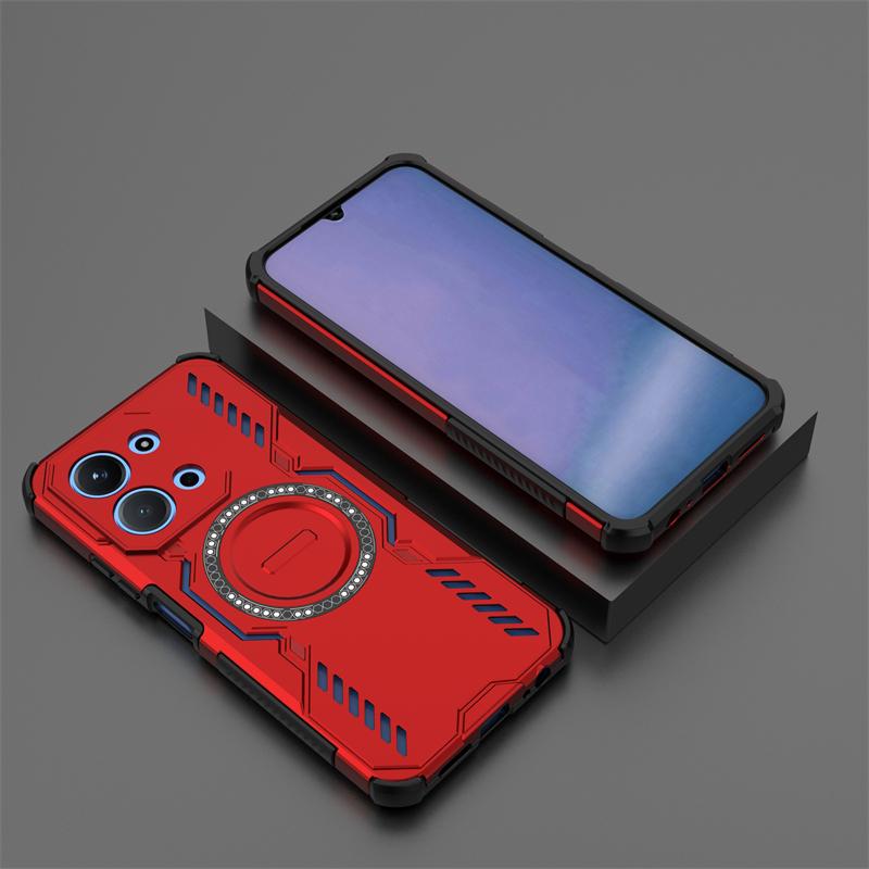Armor Case For Xiaomi Redmi 15C Magnetic Adsorption Wireless Charge Back Cover For Redmi 15C Case For Redmi 15C Case 6.9 Inch