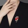 European and American Luxury Rose Brooches for Women, Luxurious Rose and Snake Corsages, Niche Design Pins, Suit Accessories, Wholesale in Stock