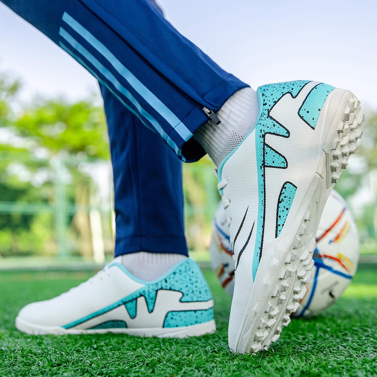 Модные мужские футбольные бутсы TF нескользящие бутсы для игры на траве кроссовки — фото 7