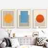 Abstraktní styl Čáry Nástěnné umění Plakát a tisky Geometrie Barevný blok Malba na plátně Severské dekorativní Obývací pokoj Domácí dekorace