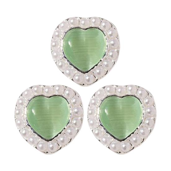 

3 шт. Украшения для ногтей Изысканные долговечные аксессуары Стильные 3D маникюрные стразы Украшения Принадлежности зелёный