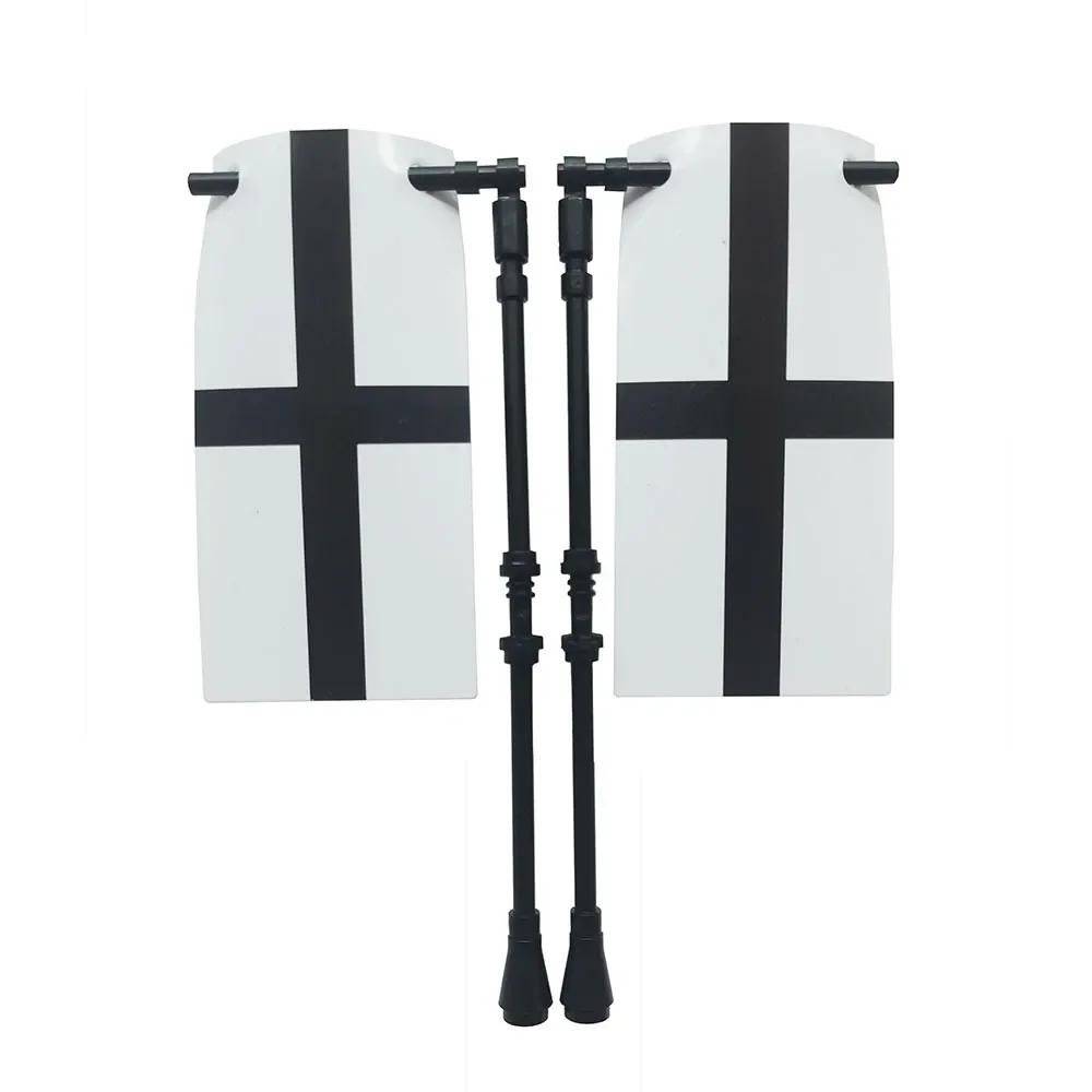 Klocki Budowanie Flag Miasta-Państwa Średniowieczne Postać Wojskowa Flaga Broń Starożytne Święte Cesarstwo Rzymskie Jerozolima Rycerz Świętego Łazarza Legion Zabawka